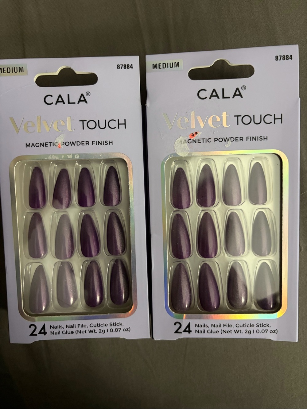 Velvet Touch Medium Press-On Nails in Purple - 24 Piece; 2 Packs